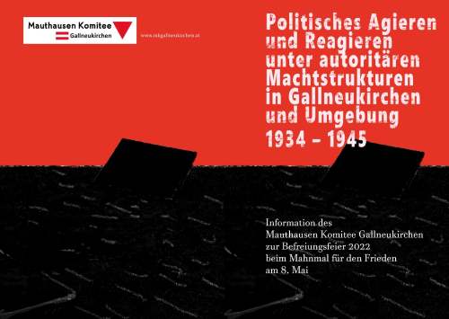 Broschüre zur Mahnmalfeier am 8 Mai 2022